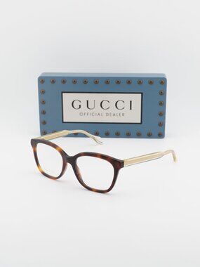 Gucci GG0566O 002 Square Eyeglasses - Havana 52mm